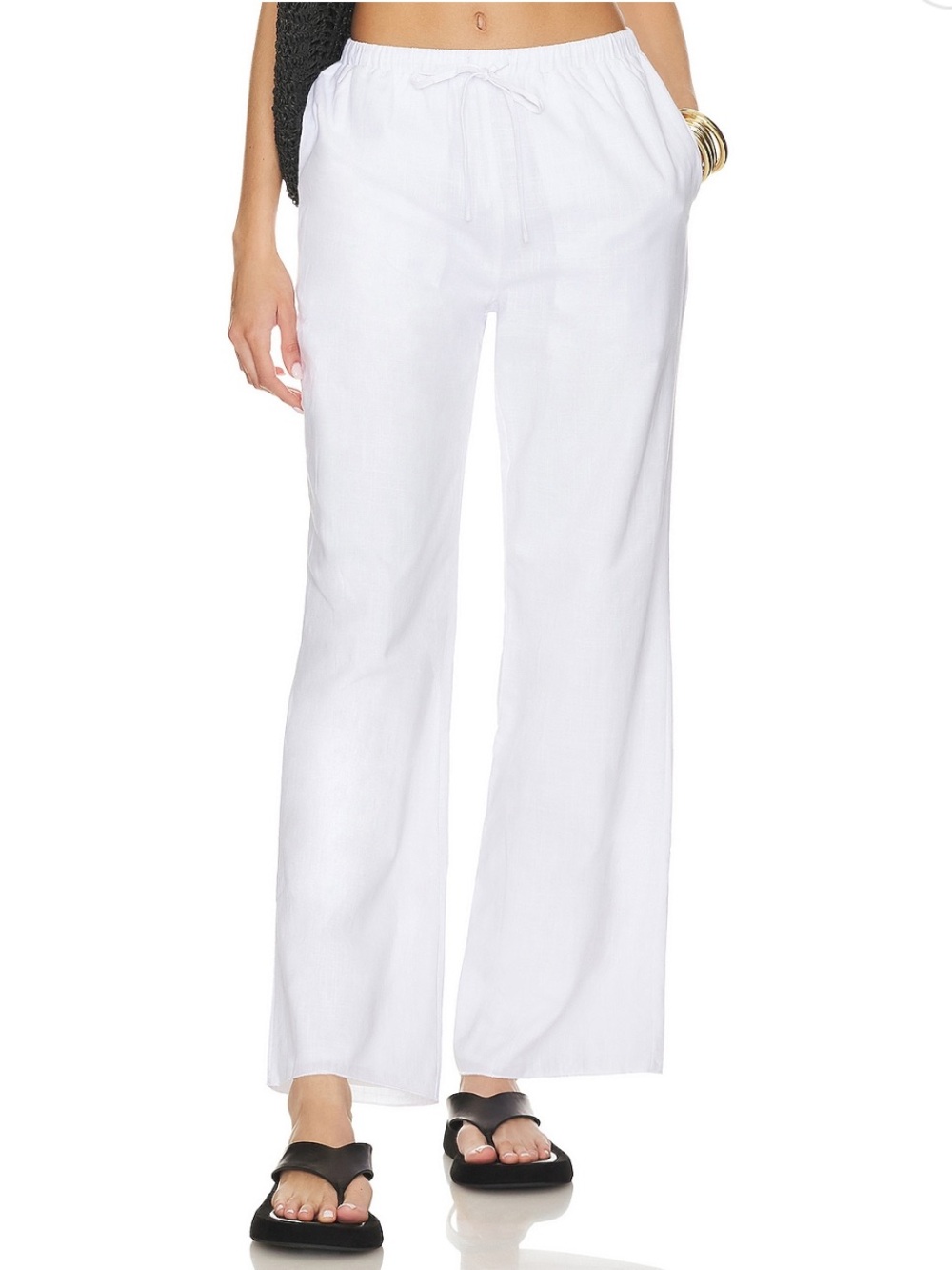 SNDYS white linen pants